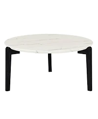 Streamdale Modern Small Coffee Table with Imitation Marble Top