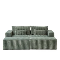Streamdale Oversized Plush Sectional Lounge, Removable Footstools