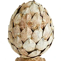 Weathered Metal Artichoke Finial Small