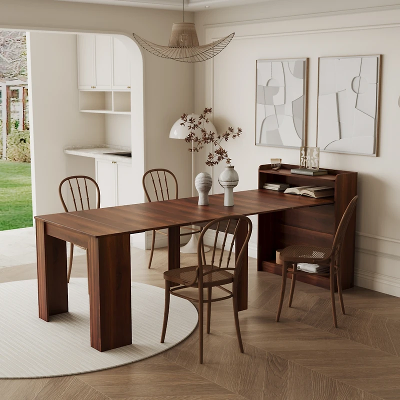 Streamdale Modern Extendable Dining Table with Storage