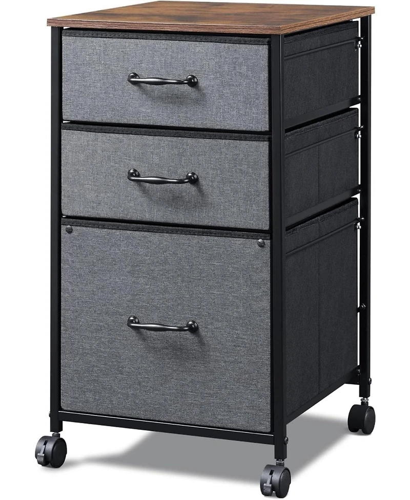 Mobile File Cabinet, Rolling Printer Stand with 3 Drawers