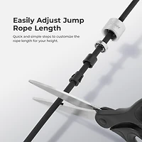 Sunny Health & Fitness Exercise Weighted Jump Rope Weighted with Adjustable Length