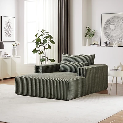 Streamdale 75" Cozy Corduroy Sofa Chair, No Assembly