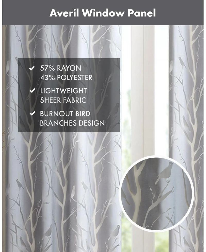Madison Park Averil Grommet Top Sheer Window Curtain, sheer Curtain