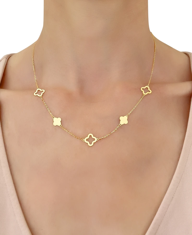 Clover Necklace 14k Gold
