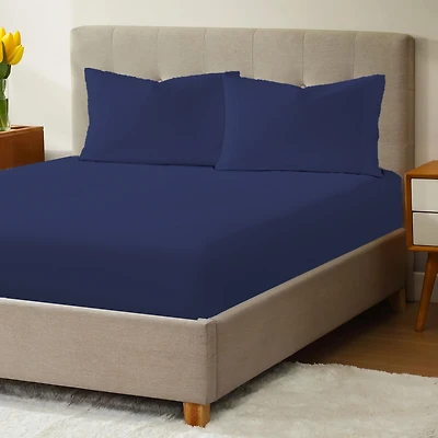 Micropuff Pillowcase Set with Matching Fitted Sheet – Soft, Durable, and Fade-Resistant Bedding