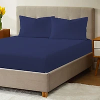 Micropuff Pillowcase Set with Matching Fitted Sheet – Soft, Durable, and Fade-Resistant Bedding