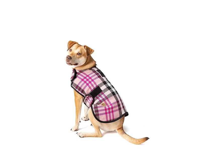 Chilly Dog M Pink Plaid Coat