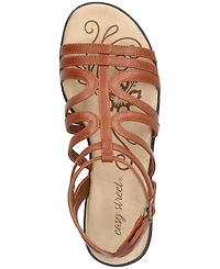 Easy Street Women's Daylily Gladiator Buckle Flat Sandals