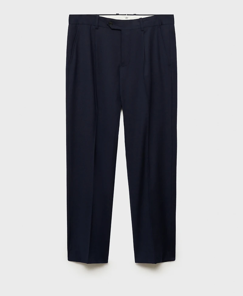 Mango Men's Virgin Wool Slim-Fit Suit Pants