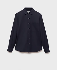 Mango Men's Regular-Fit Wool Shirt