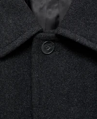 Mango Men's Pocketed Wool Coat