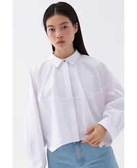 Nocturne Women's Oversized Button-Up Shirt