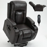 Power Lift Recliner Chair for Elderly Heavy Duty Motion Mechanism with 8-Point Vibration Massage and Lumbar Heating Usb Charging Port