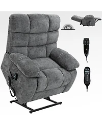 Lift Recliner Chair Heat Massage Dual Motor Infinite Position Up to 350 Lbs Large Electric Power Lift Recliners with Power-Remote