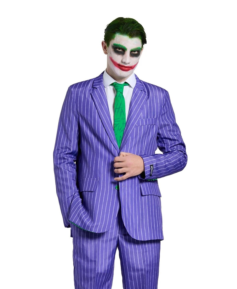 Suitmeister Men's Official Joker Costume Suit - Dc Comics Purple