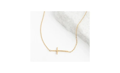 Radiant Cross Necklace in Gold
