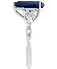 Grown With Love Lab Ruby (3-5/8 ct. t.w.) & Diamond (1/2 Pear Ring 14k Gold or White (Also Emerald La