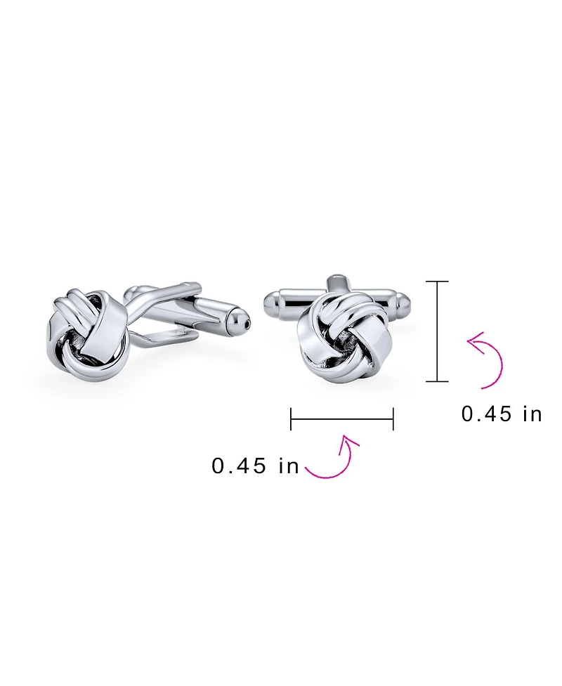 Bling Jewelry Knot Woven Rope Twist Shirt Cufflinks Stainless Steel