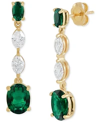 Grown With Love Lab Emerald (2-3/4 ct. t.w.) & Diamond (3/4 Drop Earrings 14k Gold (Also Ruby Sa