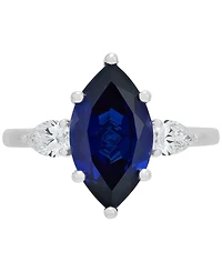 Grown With Love Lab Ruby (3-1/3 ct. t.w.) & Diamond (1/2 Marquise Ring 14k Gold (Also Emerald Sa