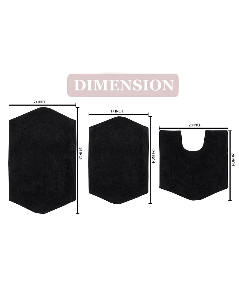 Home Weavers Waterford 3-Pc. Bath Rug Set