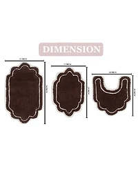 Home Weavers Allure Bathroom 3-Pc. Bath Rug Set