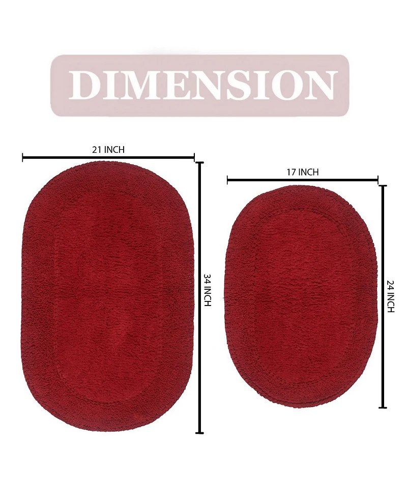 Home Weavers Double Ruffle -Pc. Bath Rug Set