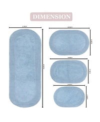 Home Weavers Double Ruffle -Pc. Bath Rug Set