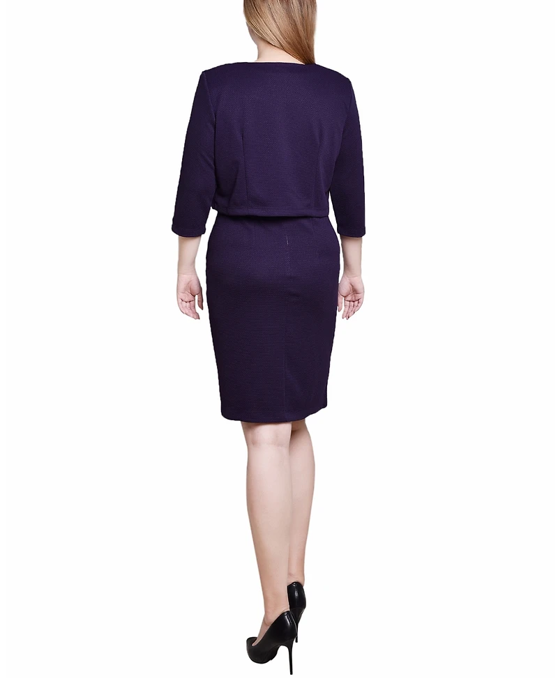 Ny Collection Women's 3/4 Sleeve Two Piece Dress Set