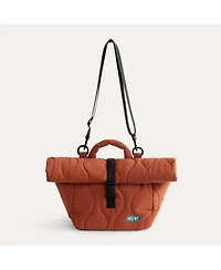 Bagsmart Walker Roll Top Lunch Bag with Adjustable Shoulder Strap Tangerine