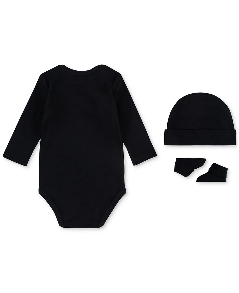 Jordan Baby See Me Shine Cap, Bodysuit & Booties, 3 Piece Set