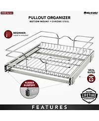 Rev-a-Shelf Kitchen Cabinet Pullout Shelf Organizer, x 20 In