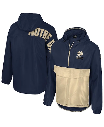 Colosseum Men's Navy Notre Dame Fighting Irish Reloaded Anorak Half-Zip Jacket