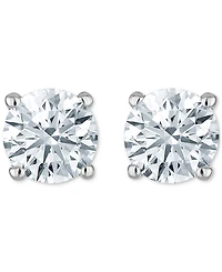 Diamond Four Prong Stud Earrings (3/8 ct. tw) 14k White Gold or