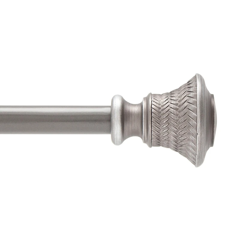 Kenney Tasha Decorative 5/8 Inch Window Curtain Rod in Italian Black - Elegant Telescoping Design