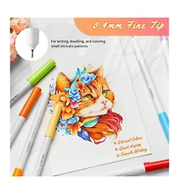 40ct Extra Fine/Brush Water Based Dual Tip Journaling Pens Y30-80601-06