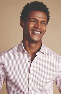 Charles Tyrwhitt Men's Slim Fit Medallion Non-Iron Stretch Print Shirt