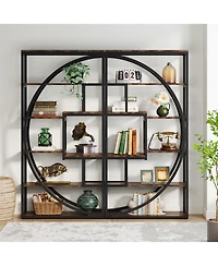 Tribesigns 70.8 inch Tall Bookshelf with 8 Open Storage Shelf,Industrial 5-Tier Etagere Bookcase