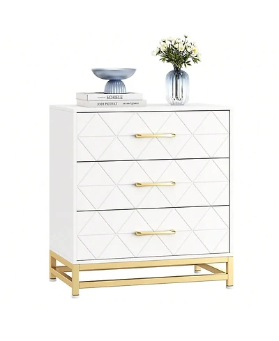 gaomon 3 Drawer Dresser, Wood Chest Drawers With Storage For Closet, Bedroom