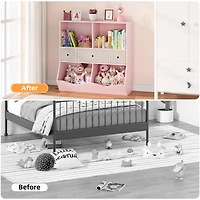 gaomon Kids Toy Storage Organizer, Kids Bookshelf with 2 Bookshelfs