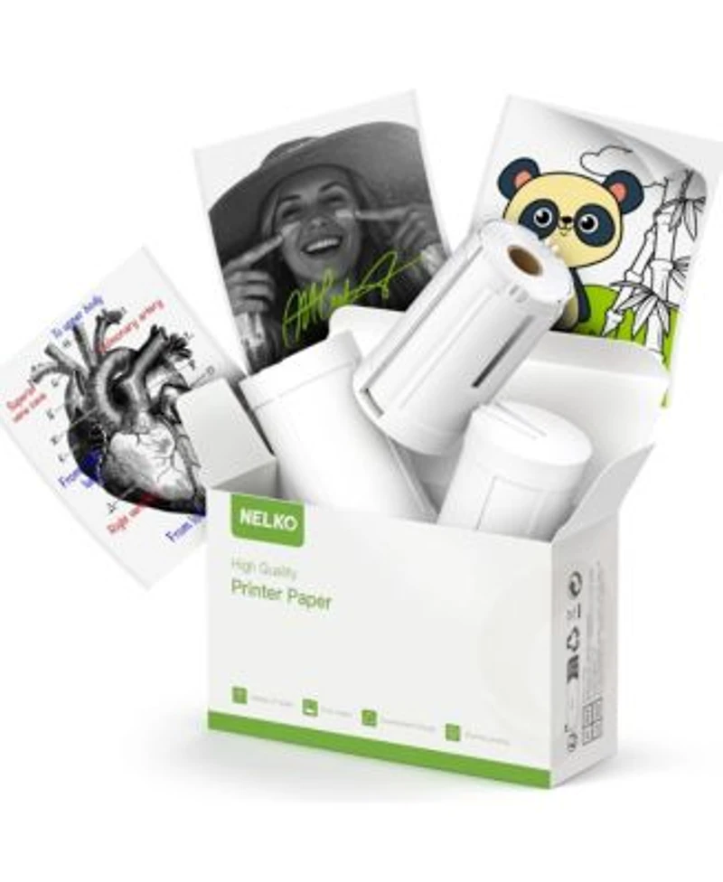 Nelko Genuine Self Adhesive Thermal Printer Stickers Compatible With Pm230 Mini Sticker Printer 54mmx3.5m 3 Rolls