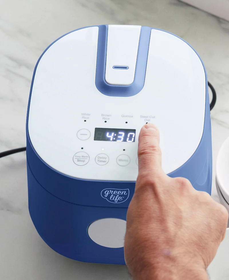 GreenLife Ceramic Nonstick Healthy Go Grains Rice Cooker