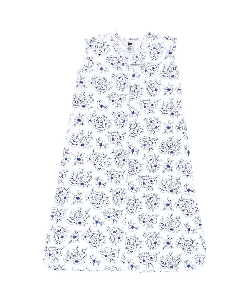 Hudson Baby Girls Cotton Sleeveless Nighttime Wrap for Cozy Sleep