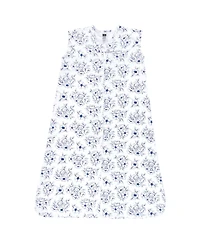 Hudson Baby Girls Cotton Sleeveless Nighttime Wrap for Cozy Sleep