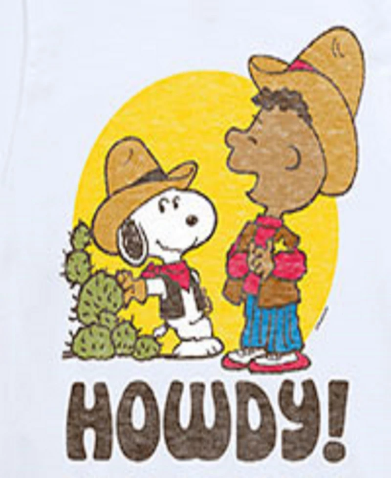 Peanuts Big Boys Howdy Graphic Tee