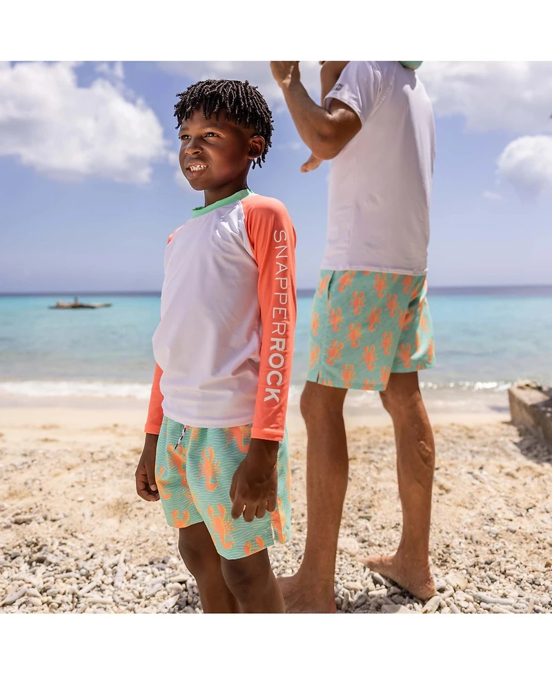 Snapper Rock Big Boys Coastal Shells Sustainable Swim Short