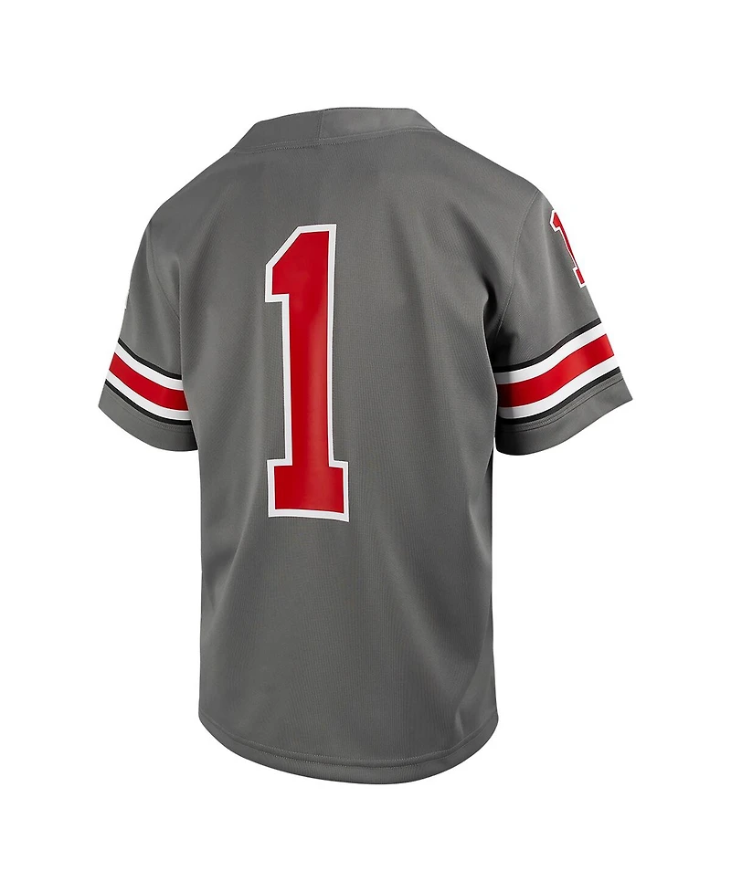 Nike Big Boys and Girls 1 Steel Ohio State Buckeyes Alternate Game Jersey
