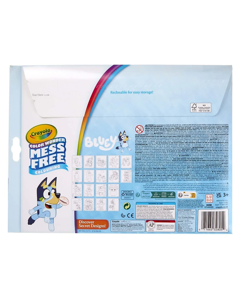 Crayola Color Wonder Bluey Coloring Pad and Markers, Pack of 2