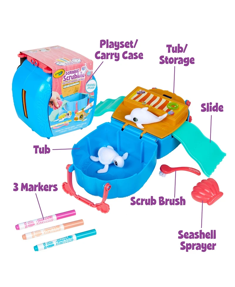 Crayola Scribble Scrubbie Ocean Pets Seashell Splash